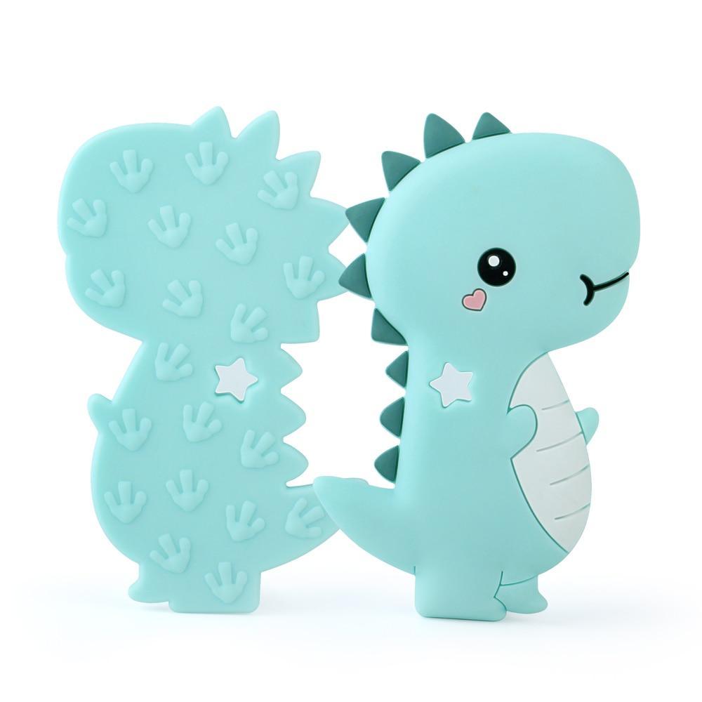 Dinosaur Baby Teether  Animal Silicone Beads Chew Charms Food Grade Silicone Teether Bead Toy Gift For Baby and Kids Stevvex