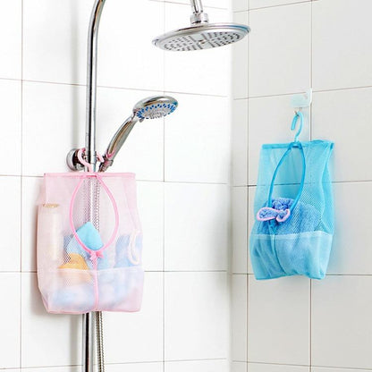 Bathroom Multifunctional Hanging Storage Mesh Bags Eco-Friendly Mesh Bath Toys Baskets For Bathroom For Storage Items Stevvex
