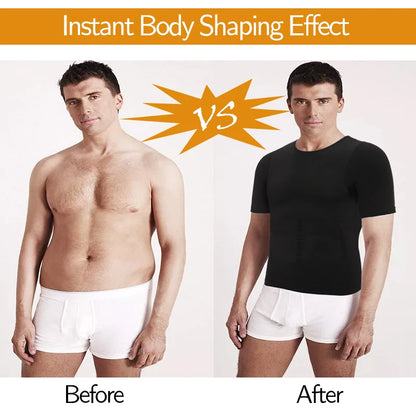 Men's Slimming Body Shapewear Posture Vest Tummy Abdomen Corrector Compression Body Modeling Fat Burner Chest Tummy Shirt Corset NovaCart