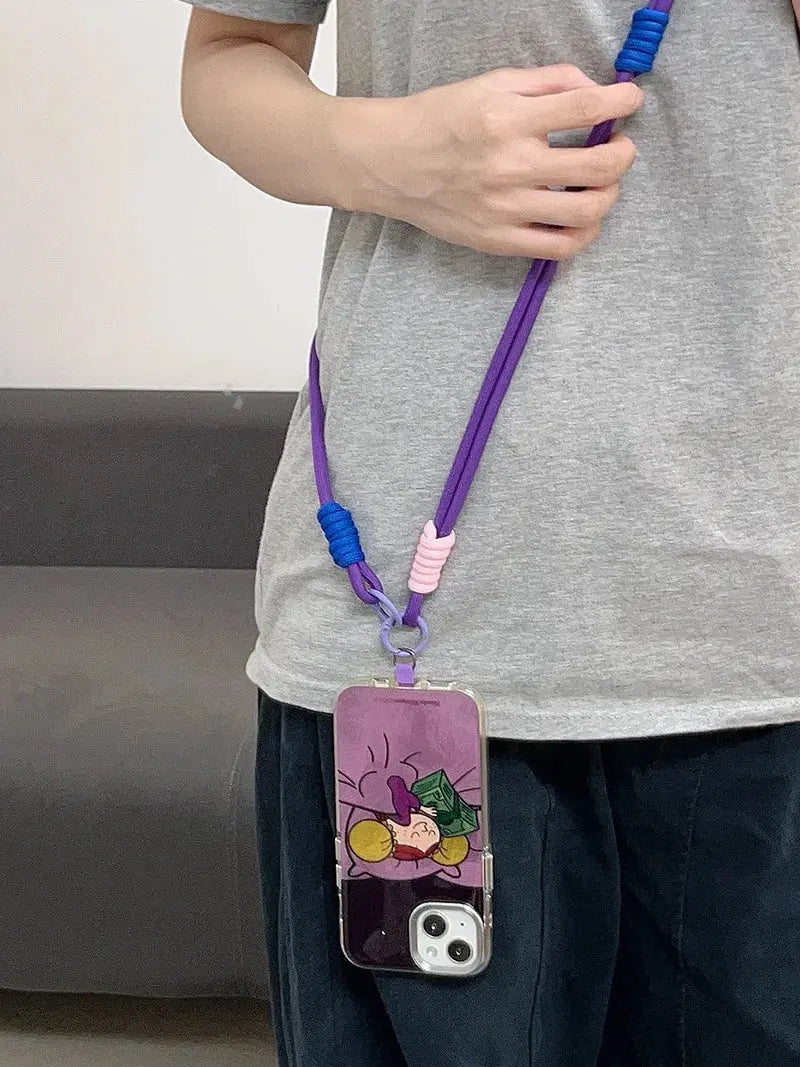 New Korean-style Mobile Phone Lanyard Three-Use Rope Case Strap Fixing Piece Neck and Diagonal Chain China NovaCart