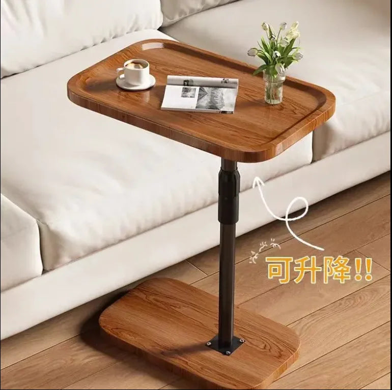 Nordic Wooden Modern Shaped Folding Coffee Tables for Living Room Apartment Bed Adjustable Height Side Table Wood Home NovaCart