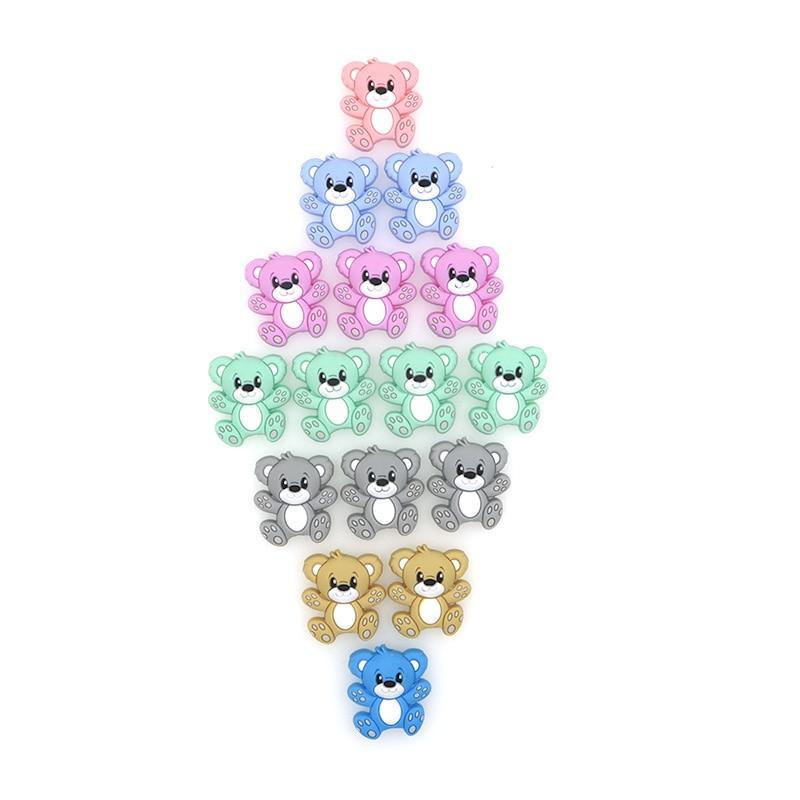 Mini Bear Silicone Beads Baby Dummy Cartoon Pacifier Toy Accessories For Kids And Babies Stevvex
