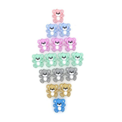 Mini Bear Silicone Beads Baby Dummy Cartoon Pacifier Toy Accessories For Kids And Babies Stevvex