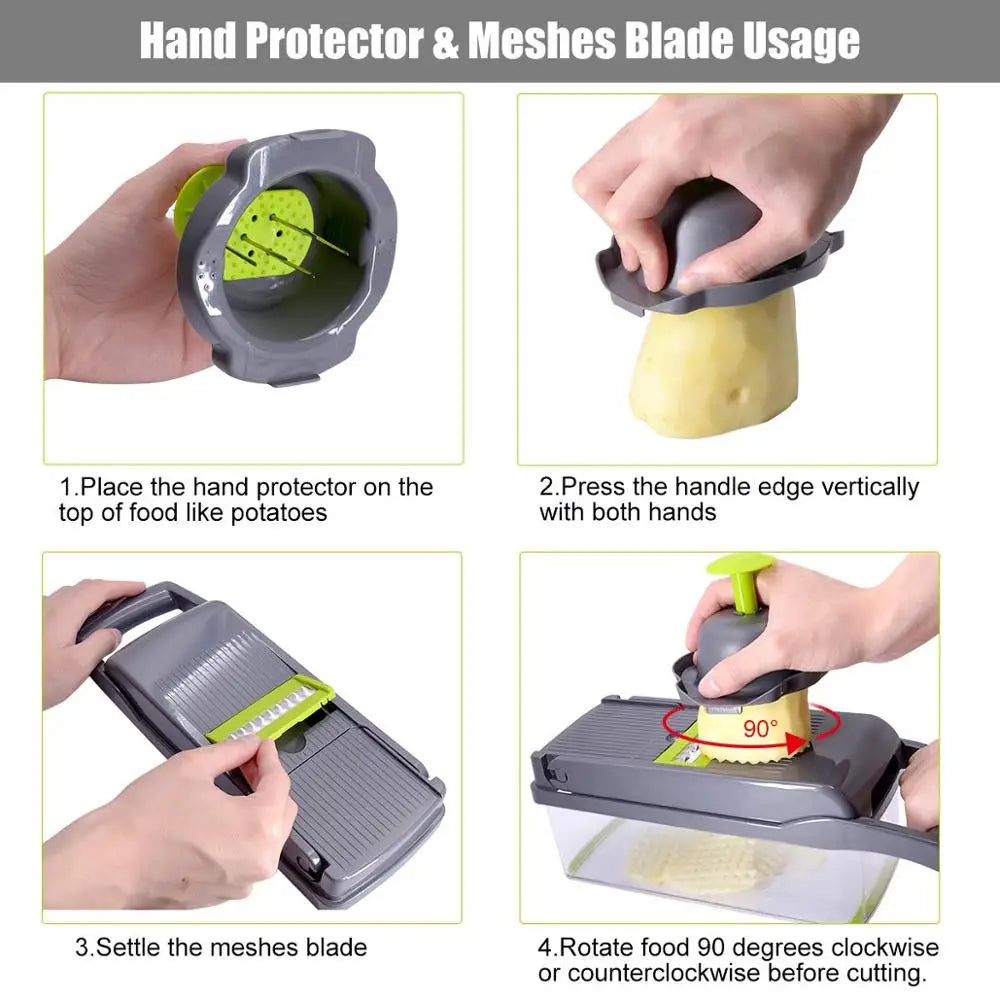 Vegetable Chopper Multifunctional Grater Cutter Kitchen Accessories Manual Fruit Slicer Potatos Shredders Cheese Onions Slicers NovaCart