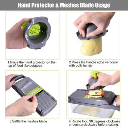 Vegetable Chopper Multifunctional Grater Cutter Kitchen Accessories Manual Fruit Slicer Potatos Shredders Cheese Onions Slicers NovaCart