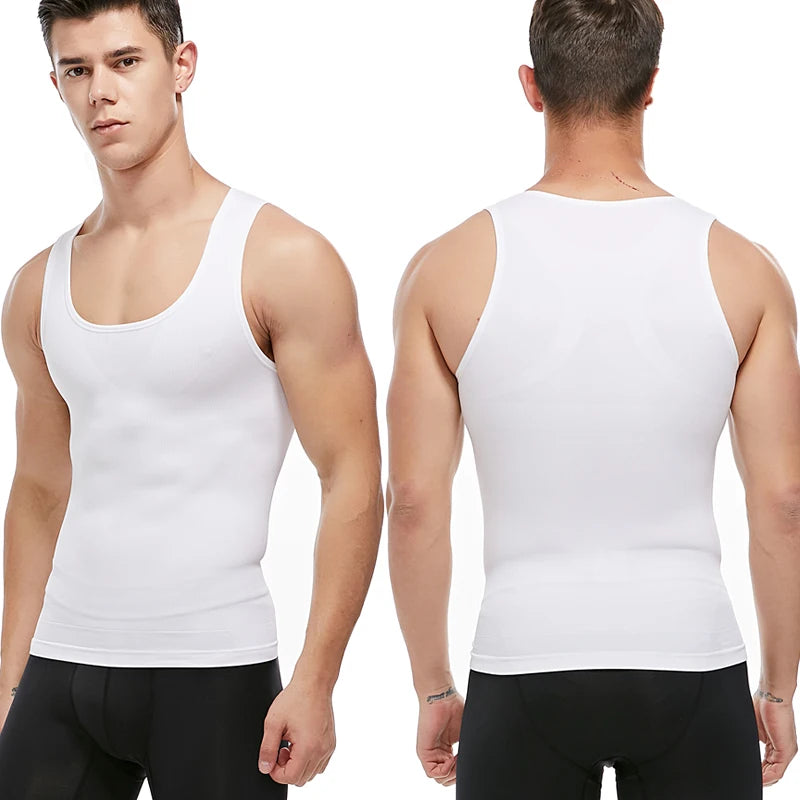 Mens Slimming Body Shaper Chest Compression Shirts Tummy Control Shapewear Gynecomastia Abdomen Slim Vest Waist Trainer Corset NovaCart