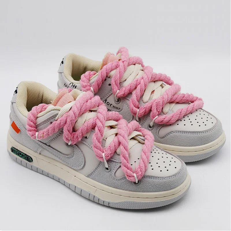 Hotsale Extra Thick Cotton Rope Shoelaces 8mm Twisted Rope Shoe Laces for AJ Sneakers NovaCart