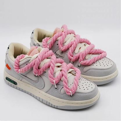 Hotsale Extra Thick Cotton Rope Shoelaces 8mm Twisted Rope Shoe Laces for AJ Sneakers NovaCart
