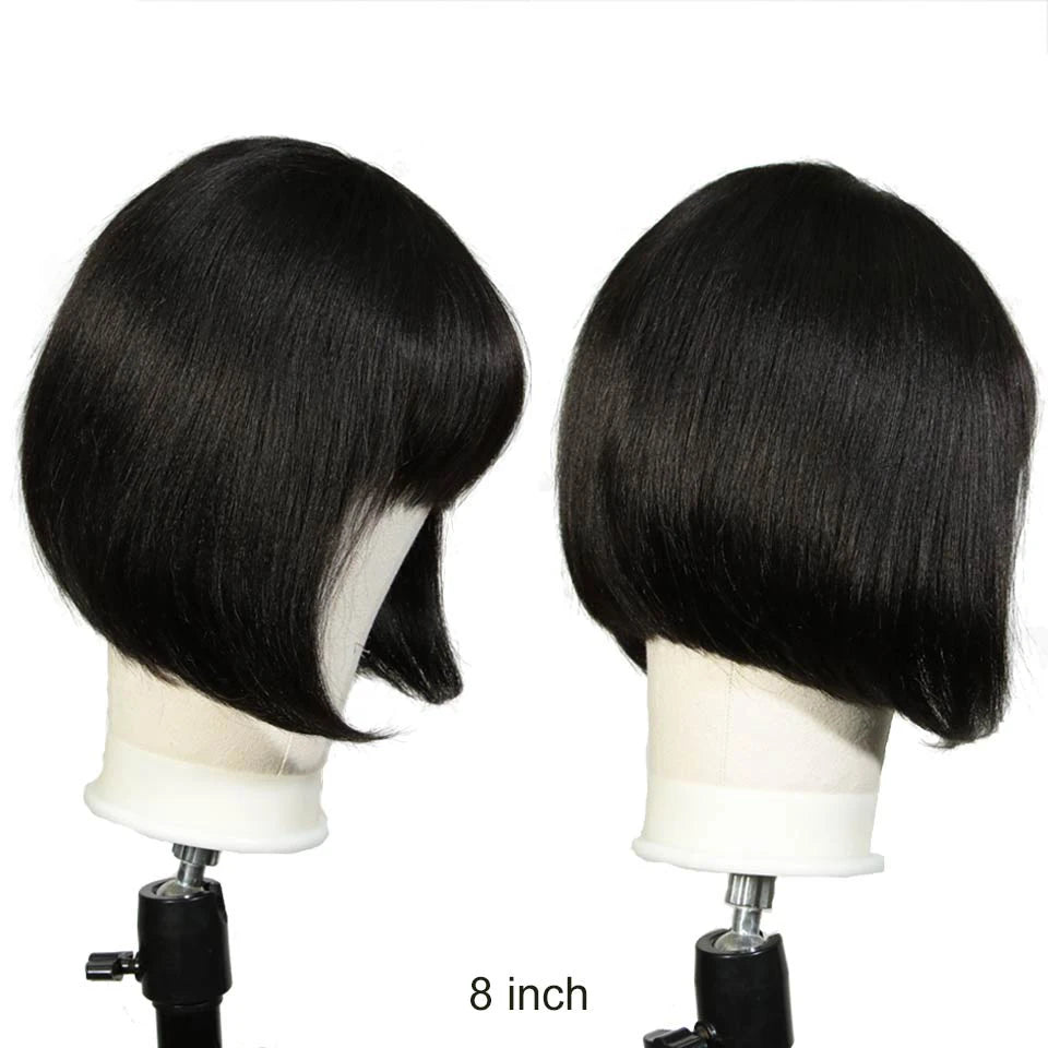 Wholesale Straight Bob Wig Brazilian Remy Hair Human Hair Wigs for Women Ombre Color Full Machine Made Wig With Bang NovaCart