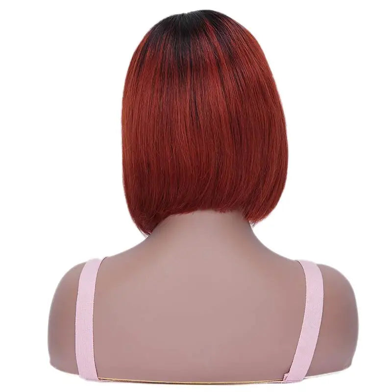 Wholesale Straight Bob Wig Brazilian Remy Hair Human Hair Wigs for Women Ombre Color Full Machine Made Wig With Bang NovaCart