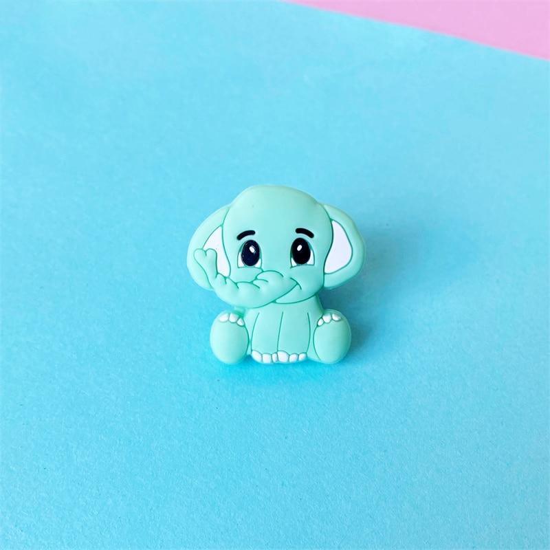 2pc Silicone Elephant Teether  Baby Silicone Chew Charms Baby Teething Gift Toddler Toys Unique Design Stevvex