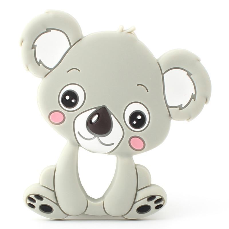 2pcs Cartoon Baby Teether Animal Silicone Teether Raccoon Elephant Koala Giraffe  Baby Teething Toys Accessories Perfect Toy For Kids Stevvex