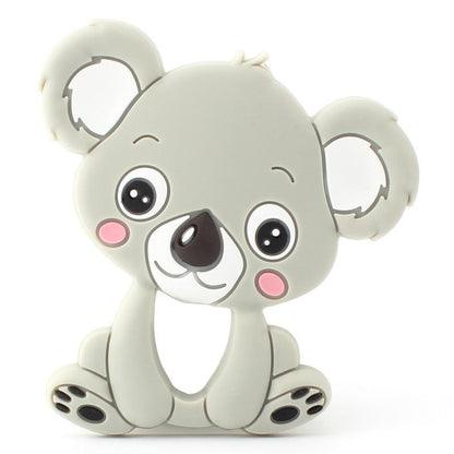 2pcs Cartoon Baby Teether Animal Silicone Teether Raccoon Elephant Koala Giraffe  Baby Teething Toys Accessories Perfect Toy For Kids Stevvex