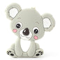 2pcs Cartoon Baby Teether Animal Silicone Teether Raccoon Elephant Koala Giraffe  Baby Teething Toys Accessories Perfect Toy For Kids Stevvex