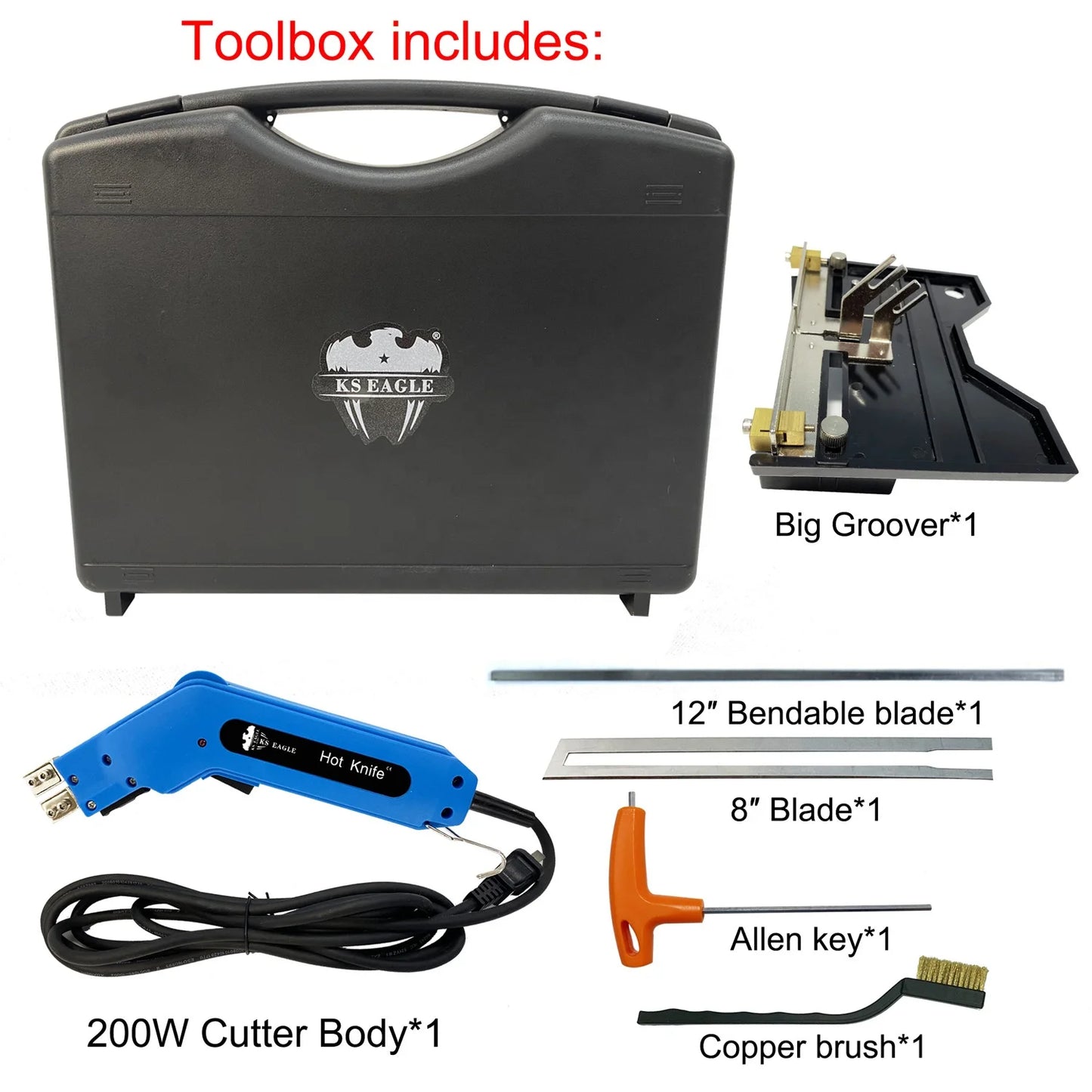 KS EAGLE Hand Held Electric Foam Cutter Heat Cutting Knife 200W Styrofoam Engraving Slotting Carving Tool Kit Hot Knife Cutter NovaCart