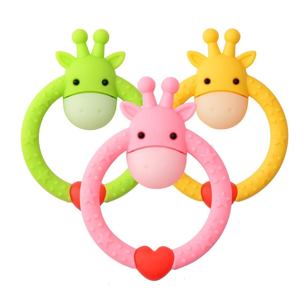 Cute Animal  Baby   Silicone Teether Child Supplies Baby Nursing  Dental Care Child Sucking Toy Perfect For Kids And Parents Stevvex
