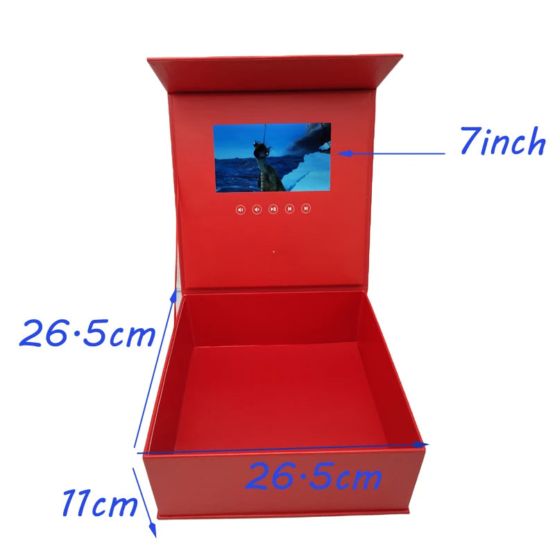 7'' Video Flower Box Decorative Paper Gift LCD Display Player with Photo and Music for Wedding Rings NovaCart