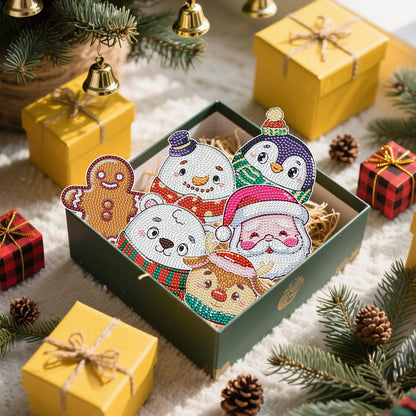 6 Christmas Diamond DIY Decorative Stickers Handmade Kids' Tree Elements Adds Holiday Atmosphere Style Any Space Made in China NovaCart