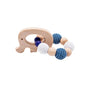 Wooden Teether Hedgehog Crochet Beads Wood Crafts Ring Engraved Bead Baby Teether Wooden Toys For Kids Rattle Stevvex