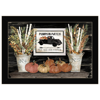 HMS Black Framed Print Wall Art Pumpkin Patch Still Life Wall Accents NovaCart
