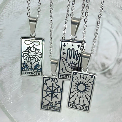 Tarot Card Pendant Necklace LUNAR VINES