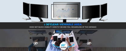 JEAPKA 27 Inch Frameless Monitor 16:9 Widescreen Privacy Screen Protector Hidden Design Magnetic Anti-Blue Light Shield NovaCart