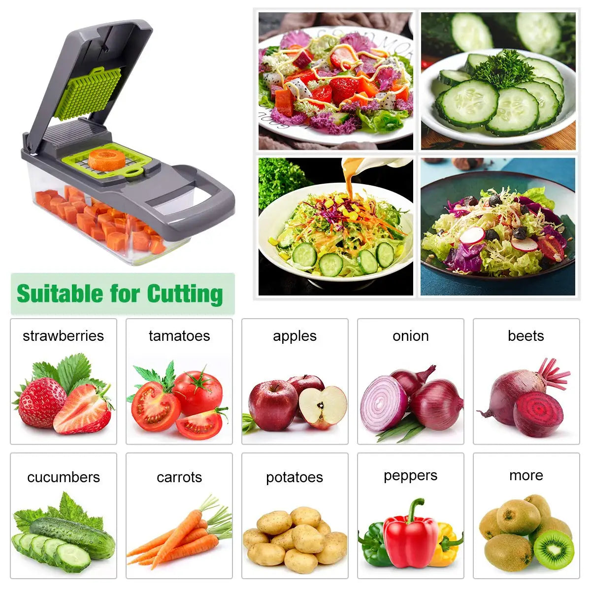 Vegetable Chopper Multifunctional Grater Cutter Kitchen Accessories Manual Fruit Slicer Potatos Shredders Cheese Onions Slicers NovaCart