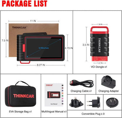 THINKCAR ThinkScan Max2 Diagnostic Machine for All Cars Upgrade of Thinkscan Max Free Lifetime Update Scanner Automotivo OBD2 NovaCart