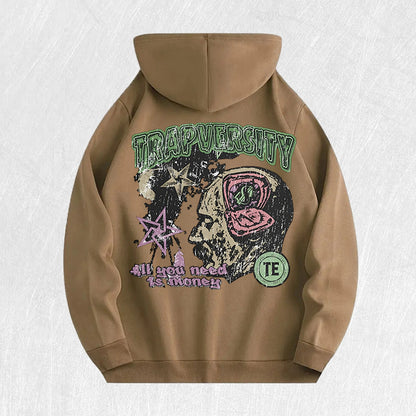 Trapversity Graphic Hoodie 100% Cotton US Warehouse 6 Colors NovaCart