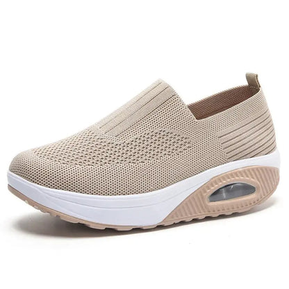 New Women's Casual Sports Air Cushion Mom Shoes Rocking Shoes Slip-Resistant Knitted Women's Shoes NovaCart