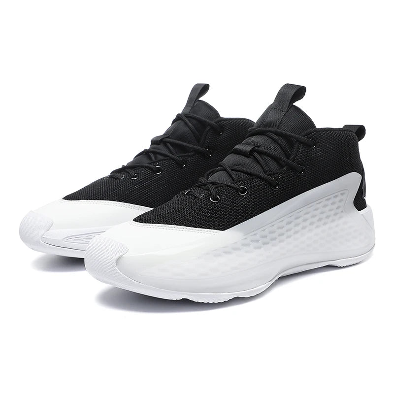 Basketball Boots Men Women Mid Cut Hook Loop Basket Sport Sneakers Cushioned Breathable Training Shoe NovaCart