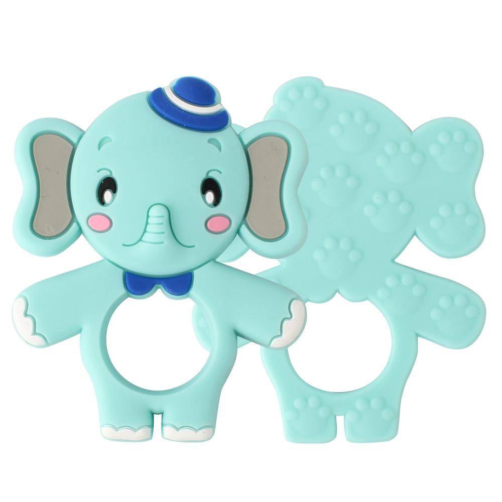 2pcs Cartoon Baby Teether Animal Silicone Teether Raccoon Elephant Koala Giraffe  Baby Teething Toys Accessories Perfect Toy For Kids Stevvex