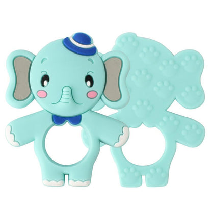 2pcs Cartoon Baby Teether Animal Silicone Teether Raccoon Elephant Koala Giraffe  Baby Teething Toys Accessories Perfect Toy For Kids Stevvex