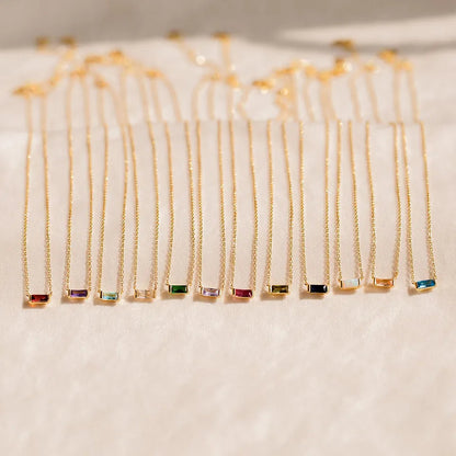 Birthstone Charm Necklace LUNAR VINES