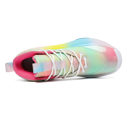Basketball Boots Men Women Mid Cut Hook Loop Basket Sport Sneakers Cushioned Breathable Training Shoe NovaCart
