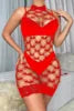 Sexy Halter Nylon Dresses Fishnet Girl Body Stocking Women Transparent Hollow Bodystockings Lingerie NovaCart