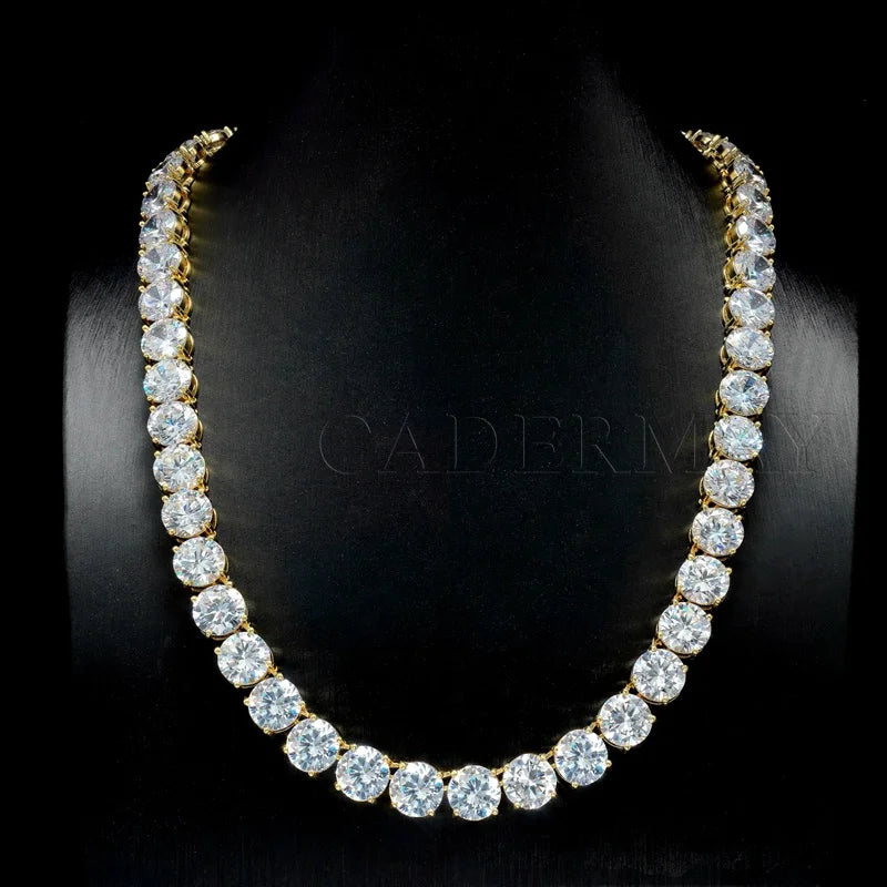 Cadermay 10mm D VVS Moissanite Diamond Iced Out Rapper Jewelry Personal  Fashion Pendant Necklace Link Chain NovaCart