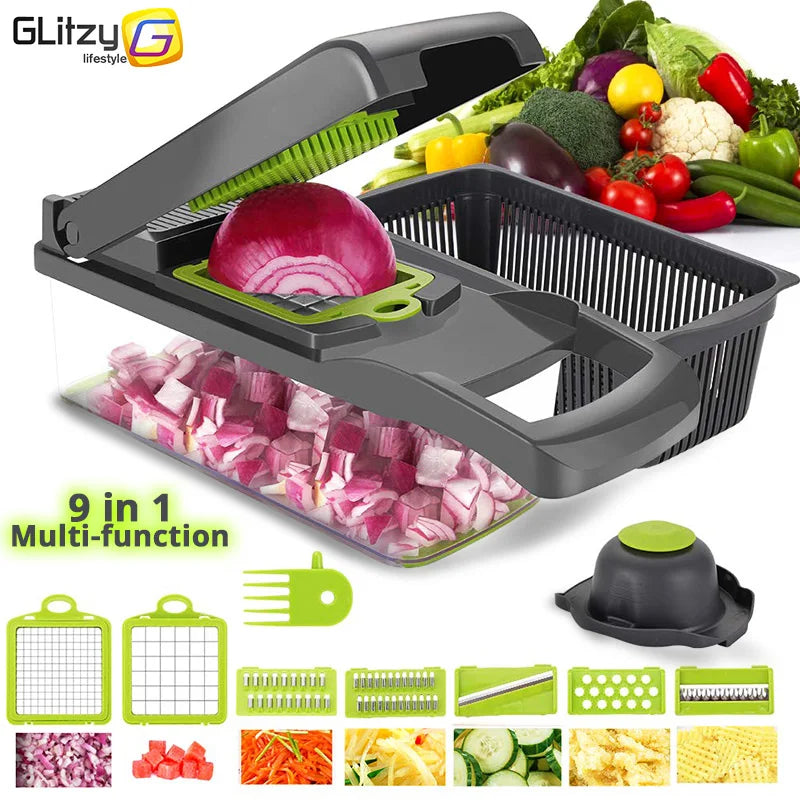 Vegetable Chopper Multifunctional Grater Cutter Kitchen Accessories Manual Fruit Slicer Potatos Shredders Cheese Onions Slicers NovaCart