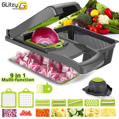 Vegetable Chopper Multifunctional Grater Cutter Kitchen Accessories Manual Fruit Slicer Potatos Shredders Cheese Onions Slicers NovaCart
