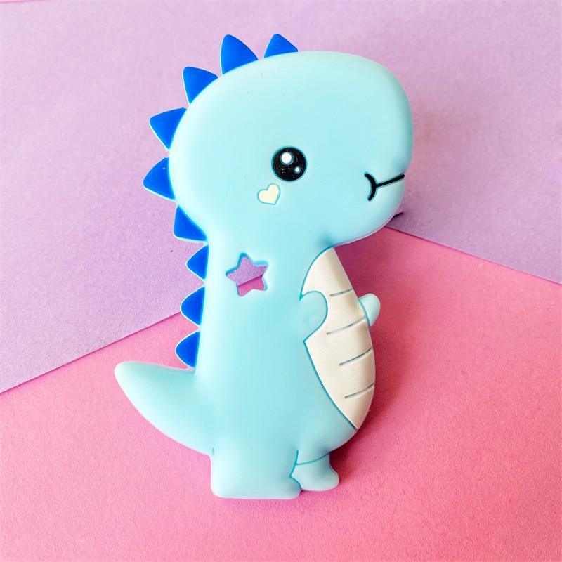 Dinosaur Teether Teething Animal Shape  Chewable Chewing Toys For Baby Boys And Girls  BPA Free Food Pefect Gift Stevvex