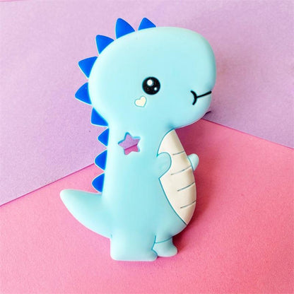 Dinosaur Teether Teething Animal Shape  Chewable Chewing Toys For Baby Boys And Girls  BPA Free Food Pefect Gift Stevvex