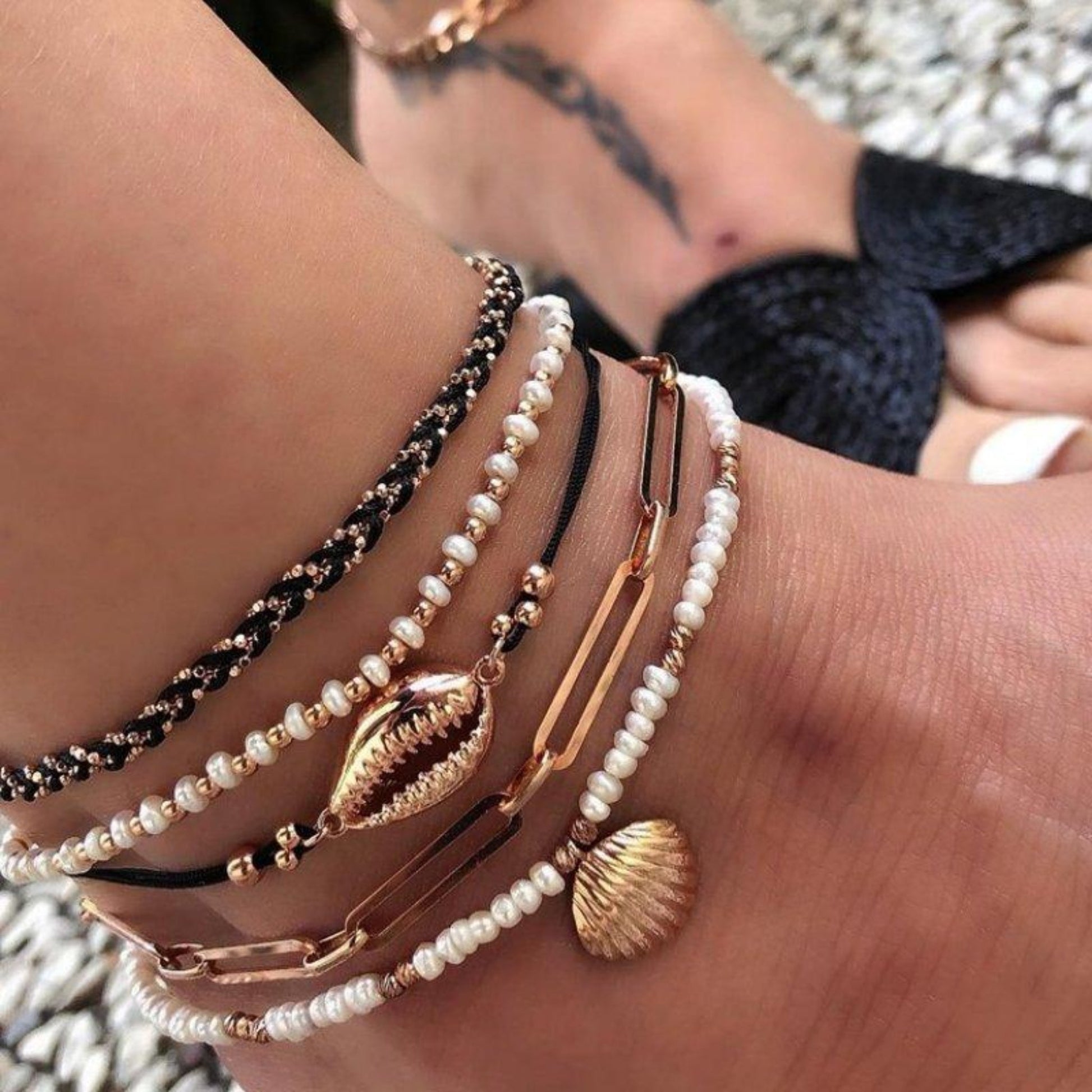 Golden Shore Anklet Ivory Embers