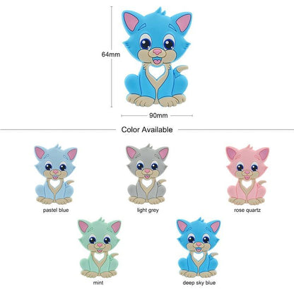 Baby Teethers Cartoon Animal Baby Teething Toy Penguin Silicone Teether Unicorn Pendant Raccoon Accessories Stevvex