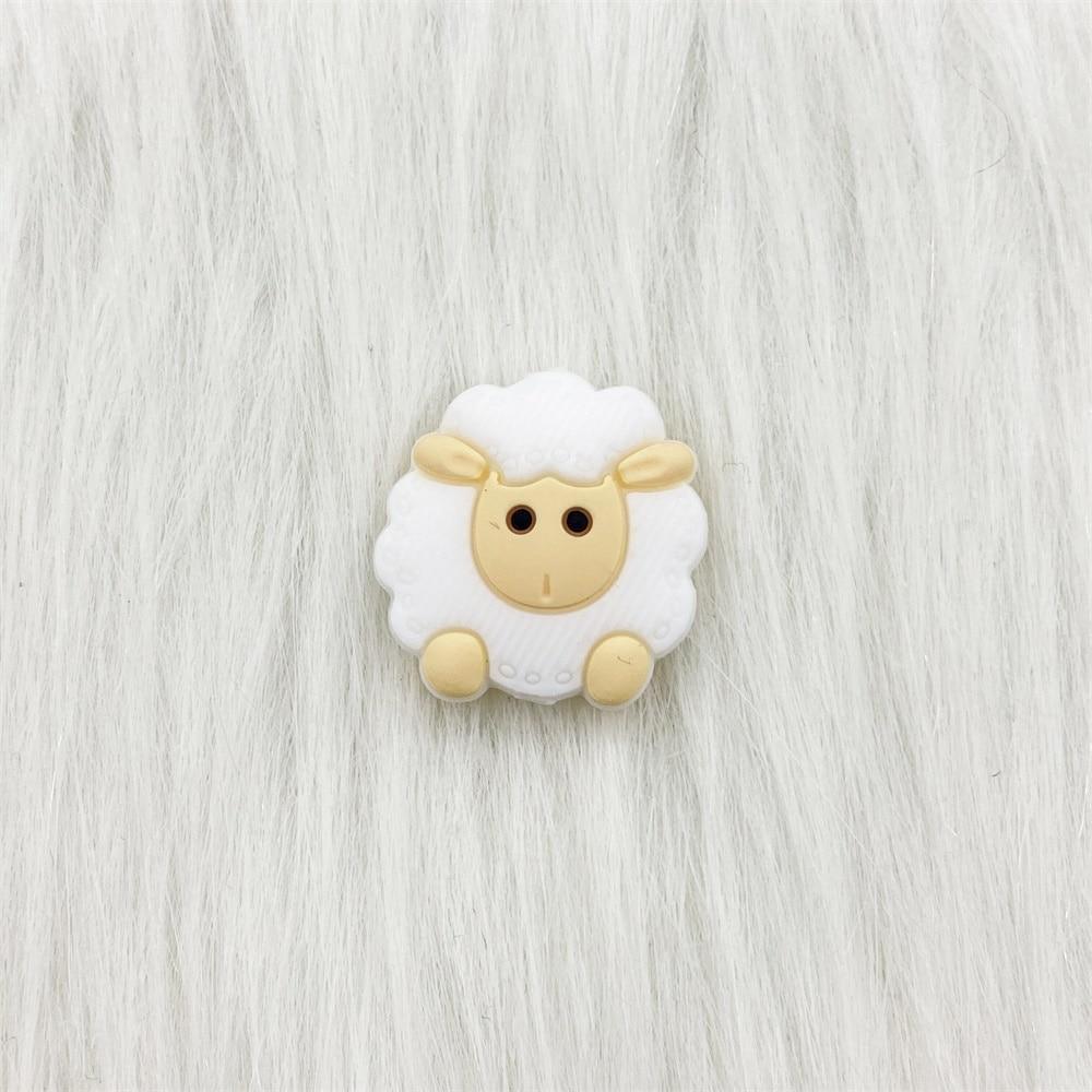 5pcs Animals Cartoon Silicone  Teething  Sheep   For Children Newborn Baby Teether For Teeth Stevvex