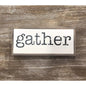 Parisloft Gather Rustic Wood Block Signs for Home Decor, Small Cute Farmhouse Solid Pine Wood Signs Decor NovaCart