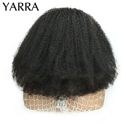 Afro Kinky Curly Headband Wig Human Hair Brazilian Curly Remy Afro Kinky Headband Wig For Black Women Machine Made No Glue Yarra NovaCart