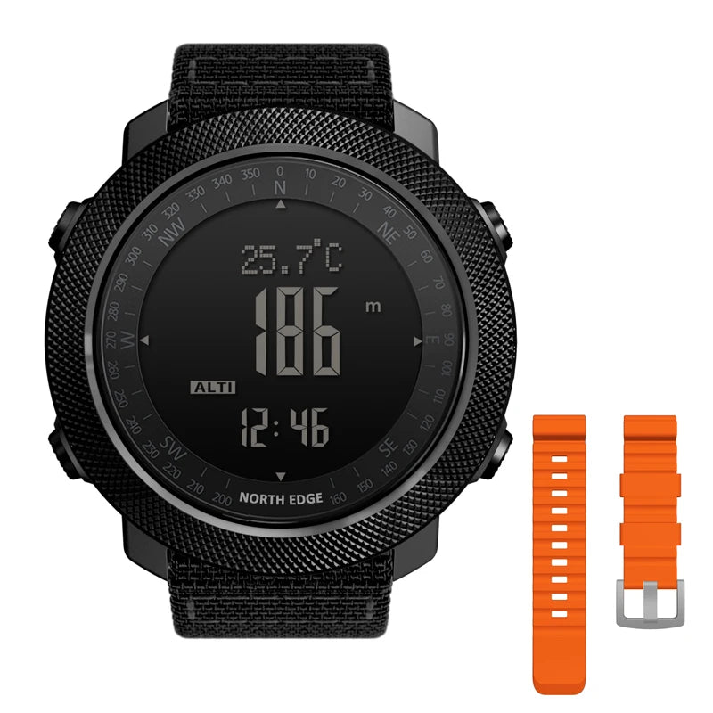 NORTH EDGE Men's sport Digital watch Hours Running Swimming Military Army watches Altimeter Barometer Compass waterproof 50m NovaCart
