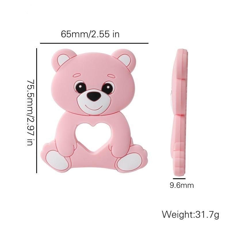 Silicone Teethers Food Grade Tiny Rod Teething Baby Shower Gifts Cartoon Animals Teether Let's Make 1pc Stevvex