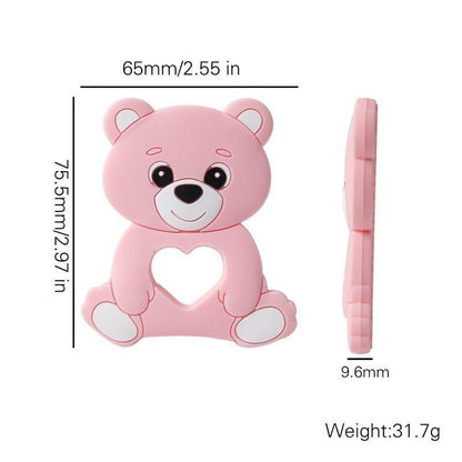 Silicone Teethers Food Grade Tiny Rod Teething Baby Shower Gifts Cartoon Animals Teether Let's Make 1pc Stevvex