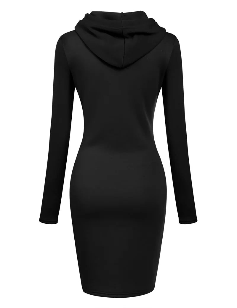 Ladies Dress Autumn Women Hooded Dresses Hoodies Women Sweatshirts Women Hoodies Dress Tops Ladies Clothing NovaCart